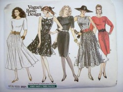 2021 EZ VOGUE SLIM- FLARE DRESS LENGTHS  SLEEVES OR NOT  BASIC DESIGN PATTERN 12-16 UNCUT